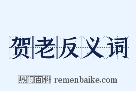 贺老反义词是什么意思的图片